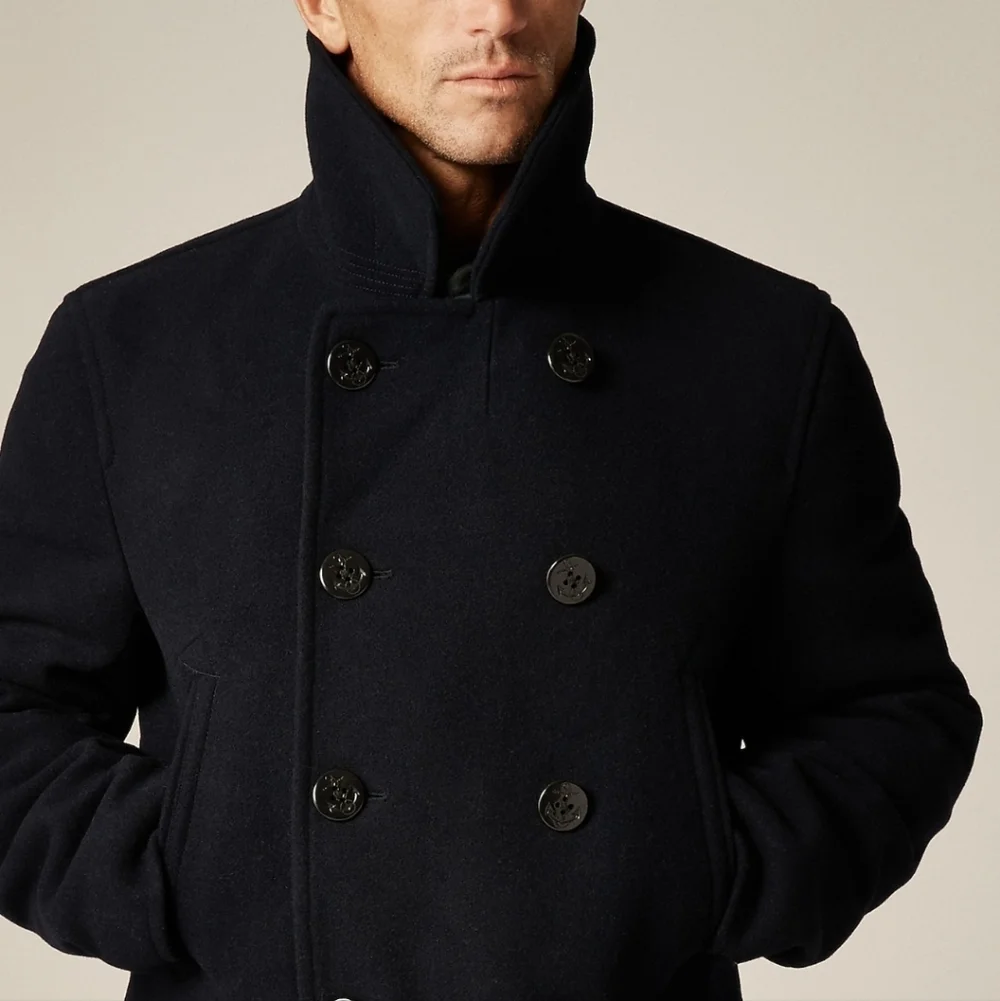 J Crew Dock peacoat in wool blend with PrimaLoft® CO038 Size L NWT Navy